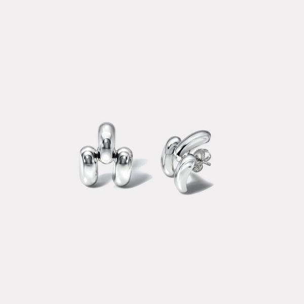 Retrouvai All Gold Balloon Magna Stud Earrings