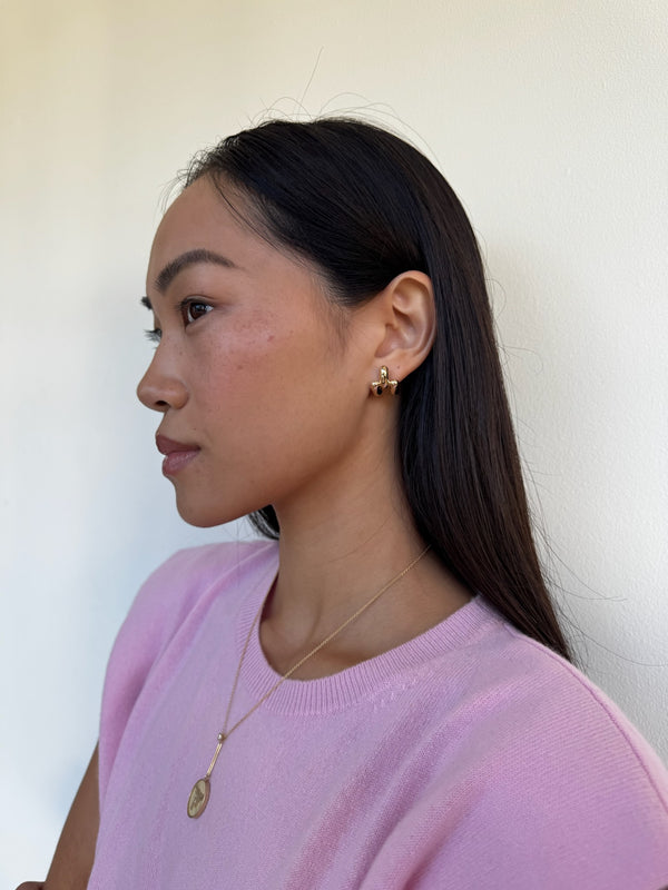 Retrouvai All Gold Balloon Magna Stud Earrings