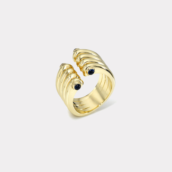Retrouvai All Gold Magna Cuff Ring