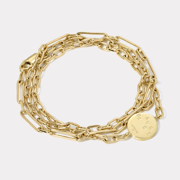 Retrouvai Bravery Triple Wrap Chain Bracelet