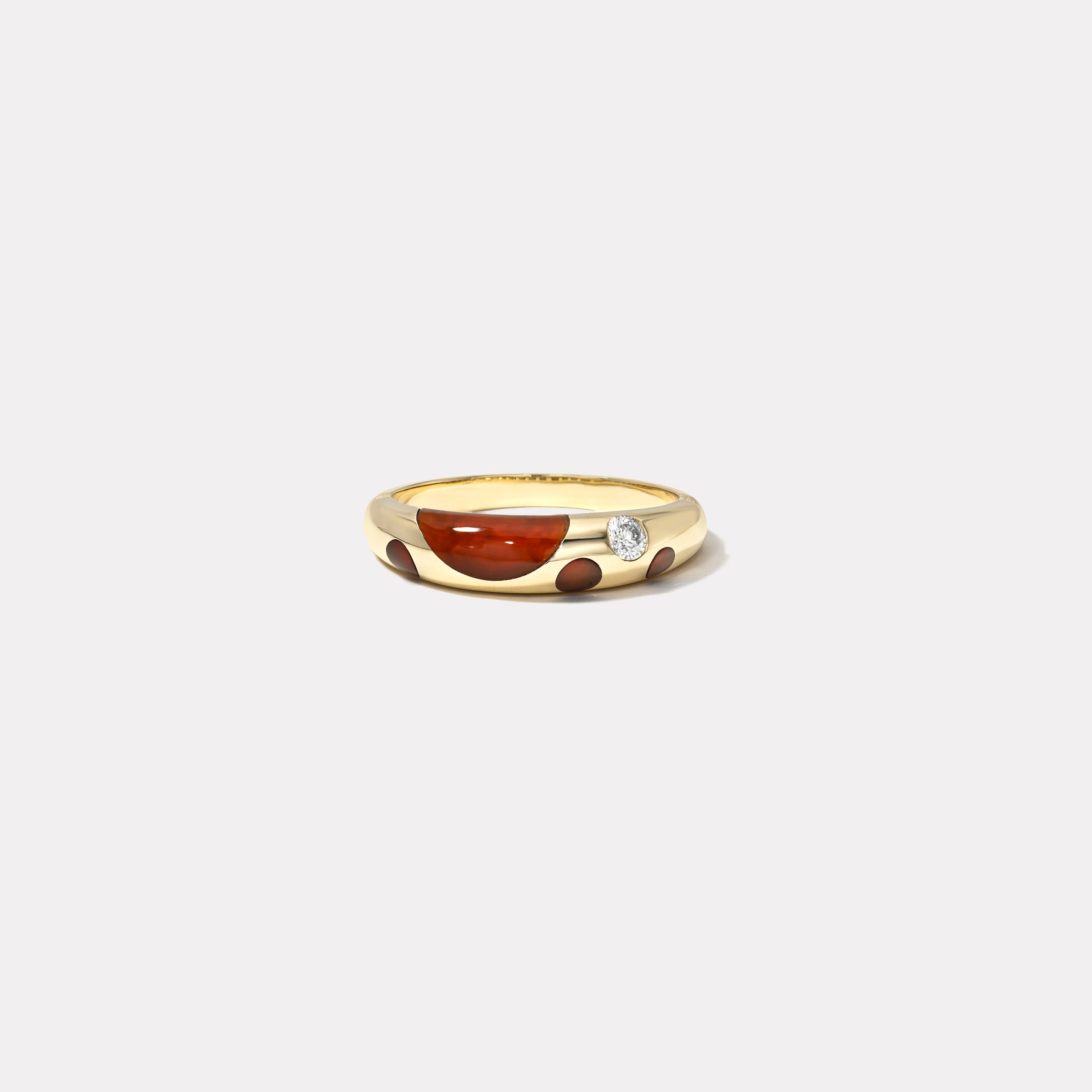 retrouvai Carnelian Petite Polka Dot Bombe Ring retrouvai Carnelian Petite Polka Dot Bombe Ring