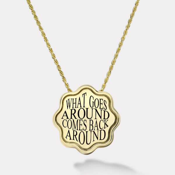 Retrouvai Classic Scale Talisman Karma Pendant