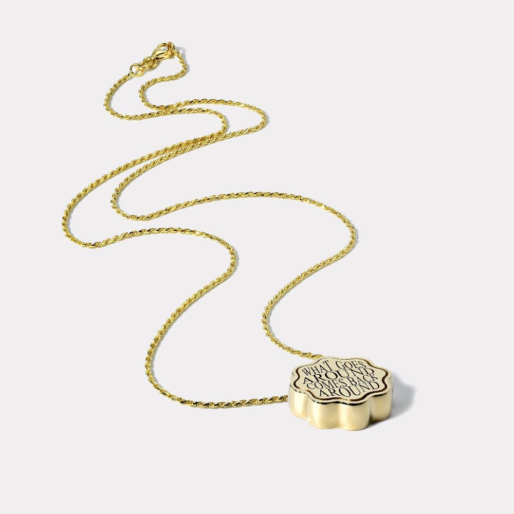 retrouvai Classic Scale Talisman Karma Pendant