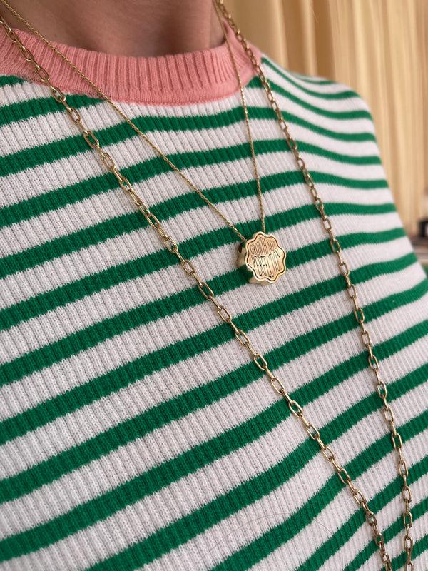 Retrouvai Classic Scale Talisman Truth Pendant