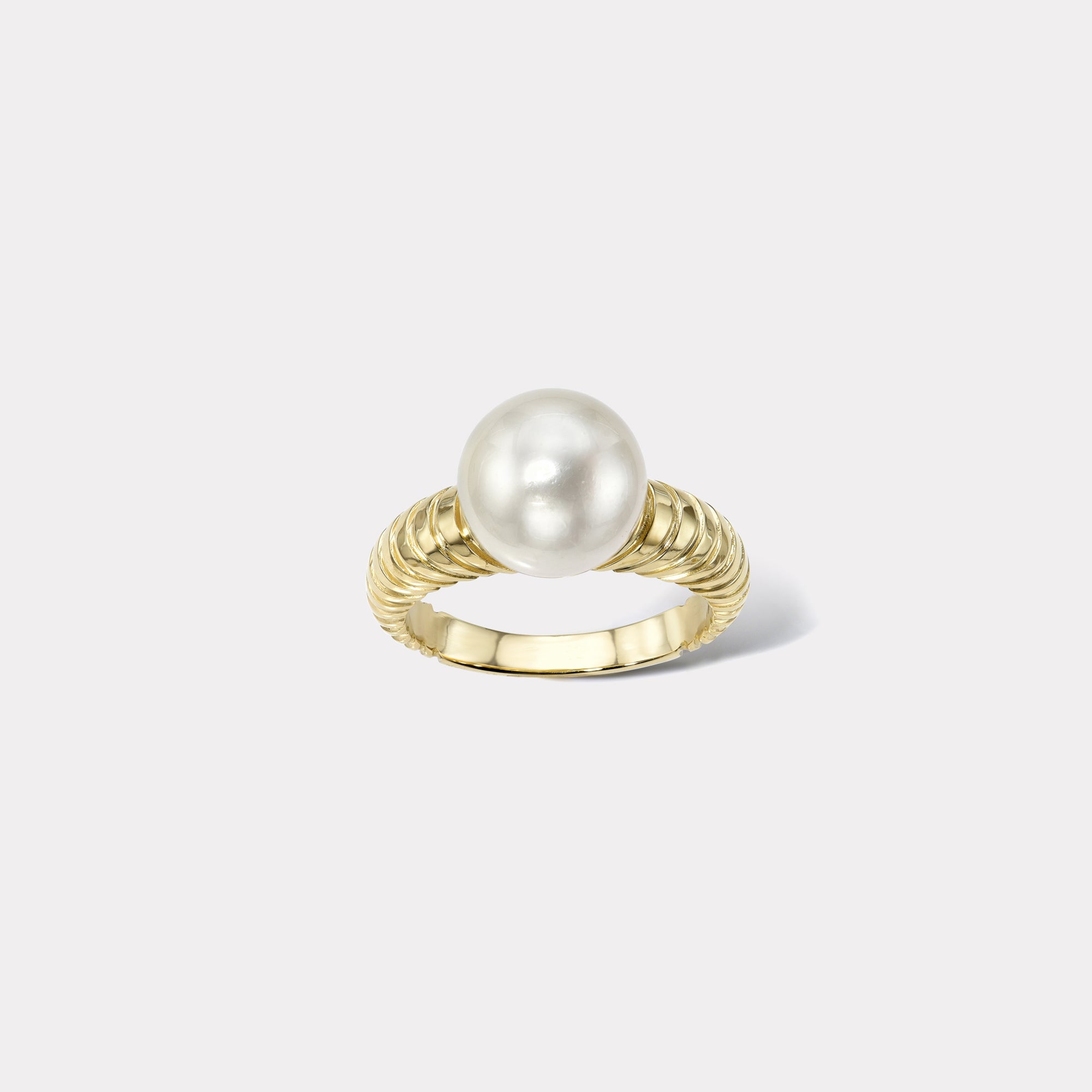 retrouvai Classic South Sea Pearl Modern Love Ring