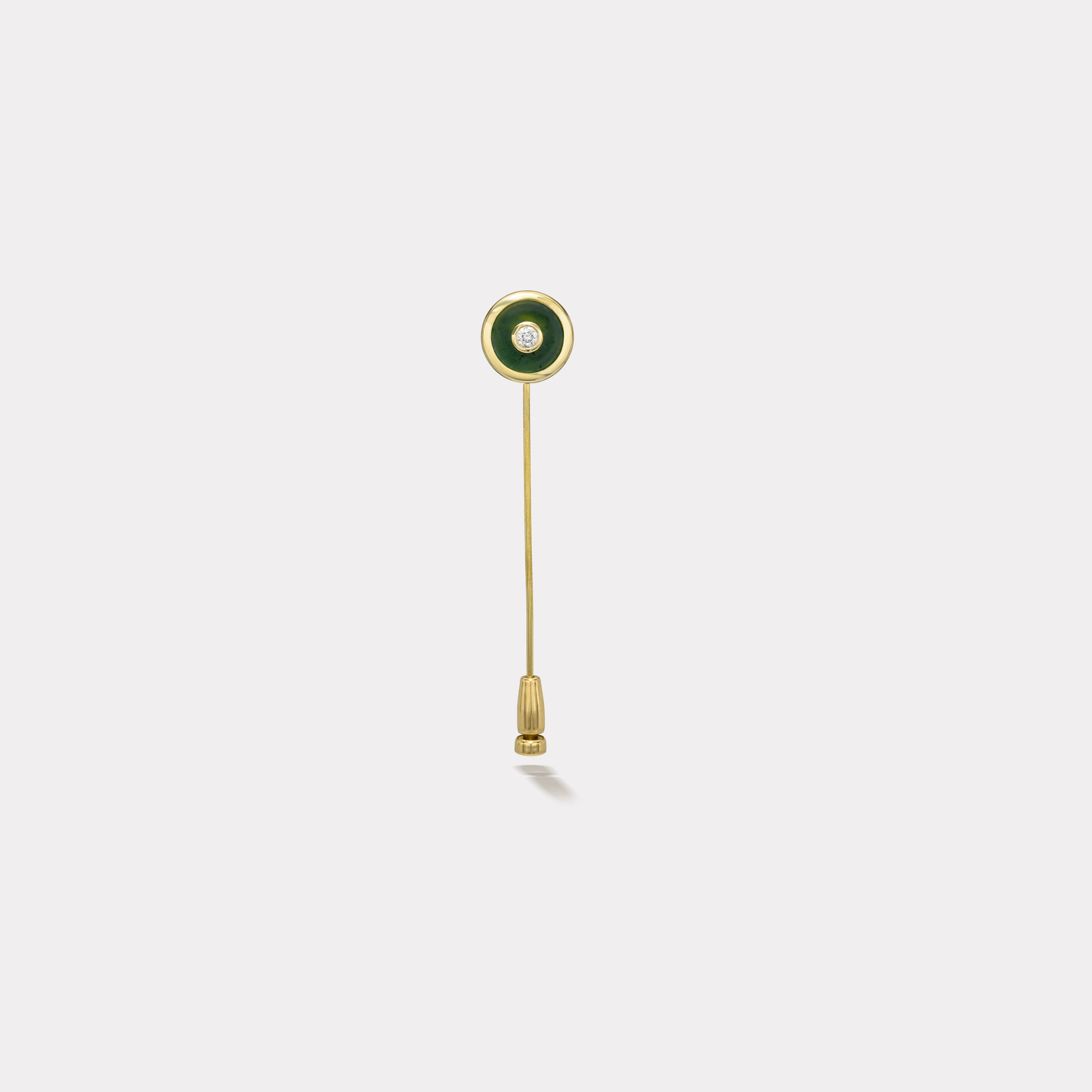retrouvai Compass Lapel Pin in Nephrite Jade retrouvai Compass Lapel Pin in Nephrite Jade