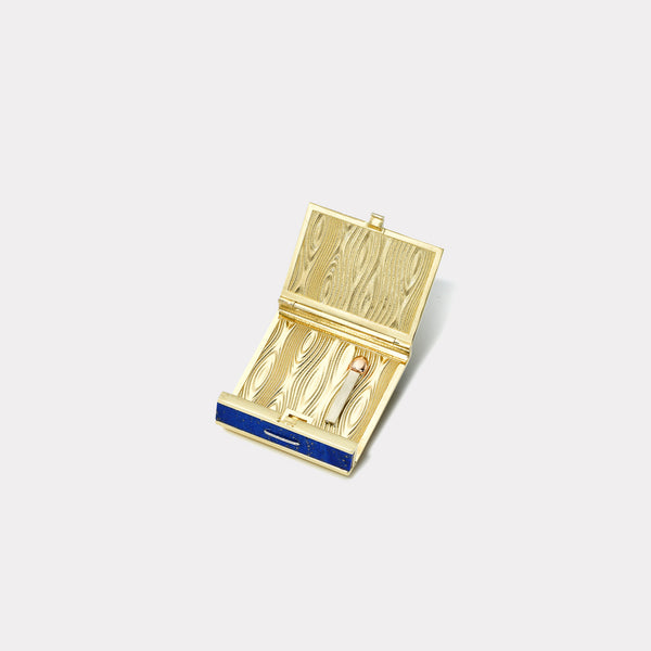 Retrouvai Grandfather Matchbook Pendant - Lapis