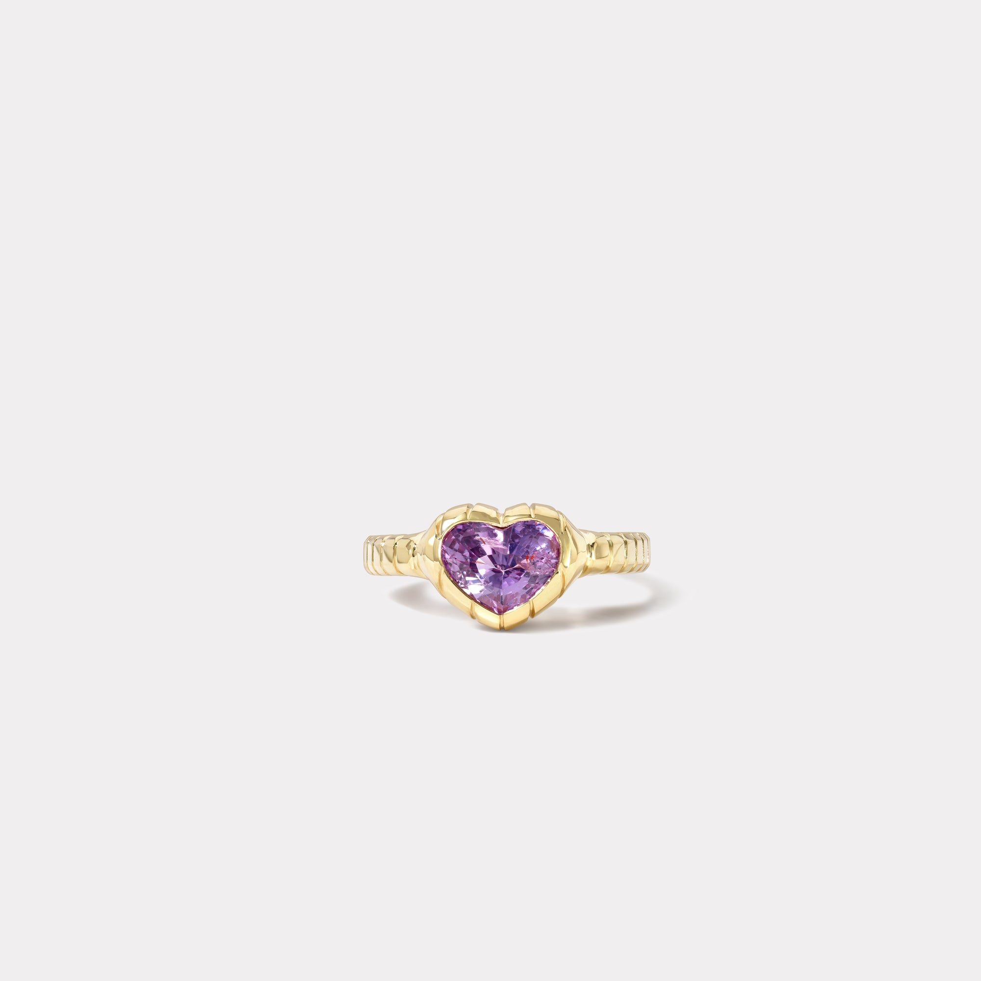 retrouvai Heirloom Bezel Violet Sapphire Ring
