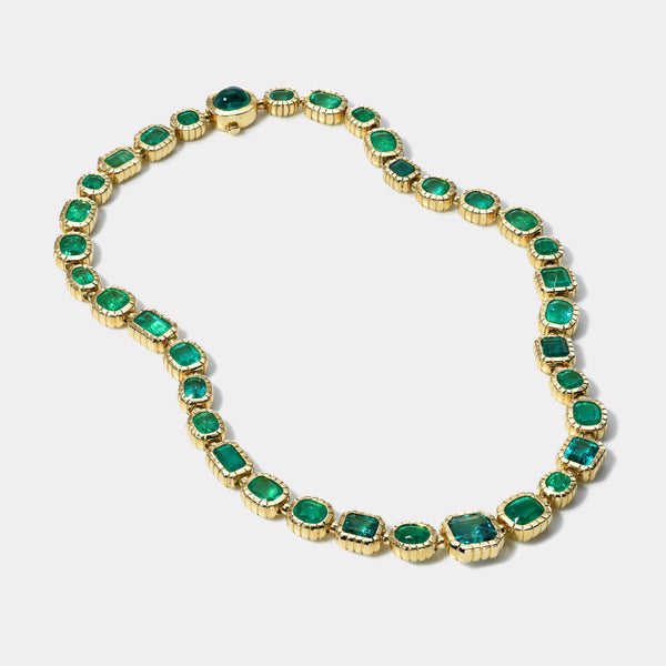 Retrouvai Heirloom Emerald Treasure Necklace