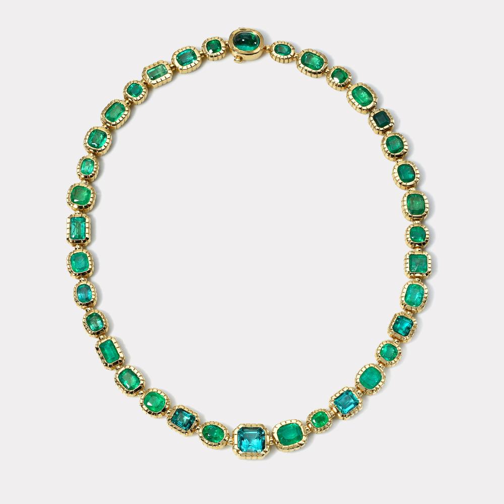 retrouvai Heirloom Emerald Treasure Necklace