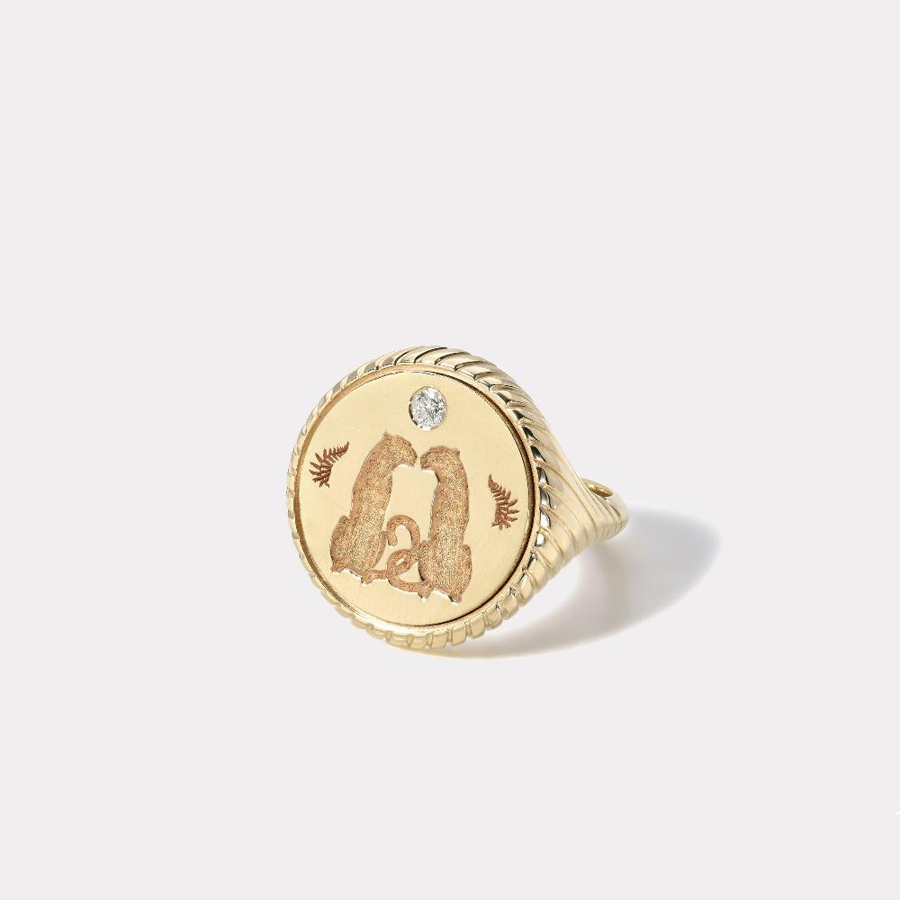 retrouvai Love Signet Ring