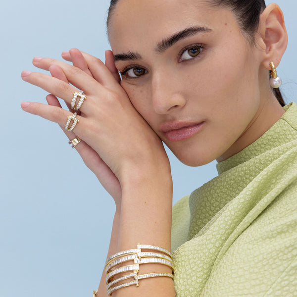 Retrouvai Magna Bracelet With Round White Diamonds