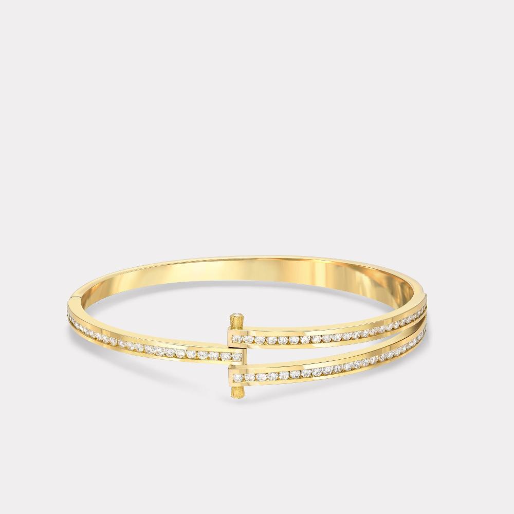 retrouvai Magna Bracelet with Round White Diamonds