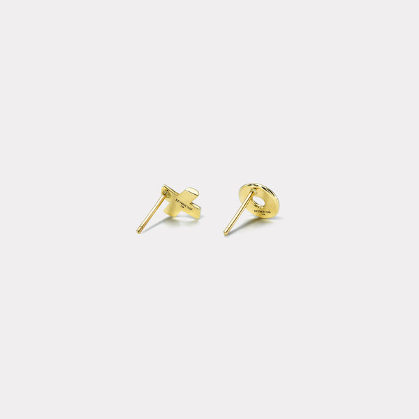 Retrouvai Mini All Gold XO Stud Earrings