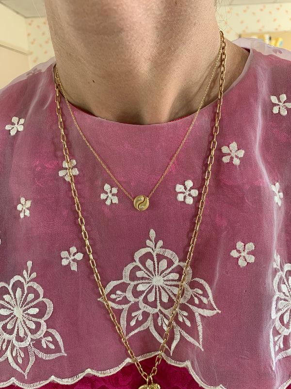 Retrouvai Mini All Gold Yin Yang Pendant