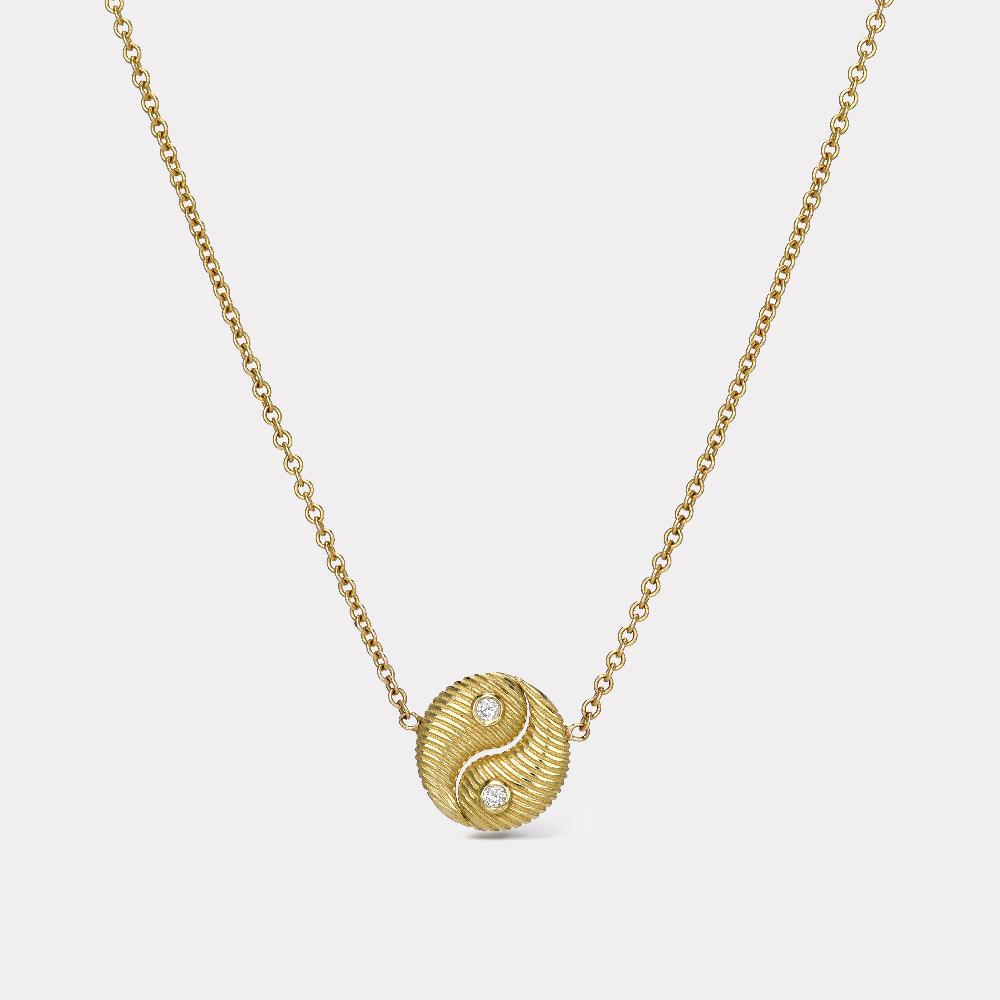 retrouvai Mini All Gold Yin Yang Pendant