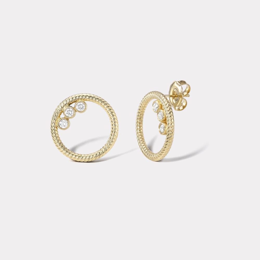 retrouvai Modern Love Diamond Earrings