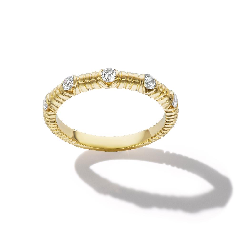 retrouvai Modern Love Five Stone Diamond Band