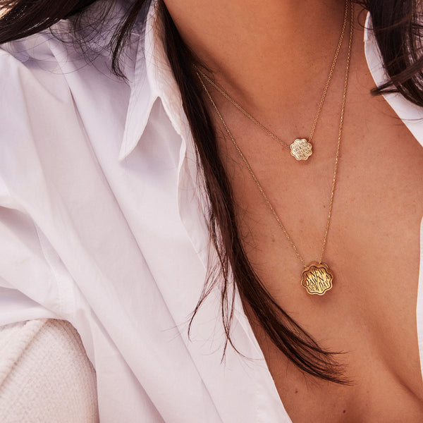 Retrouvai Petite Scale Talisman Karma Pendant