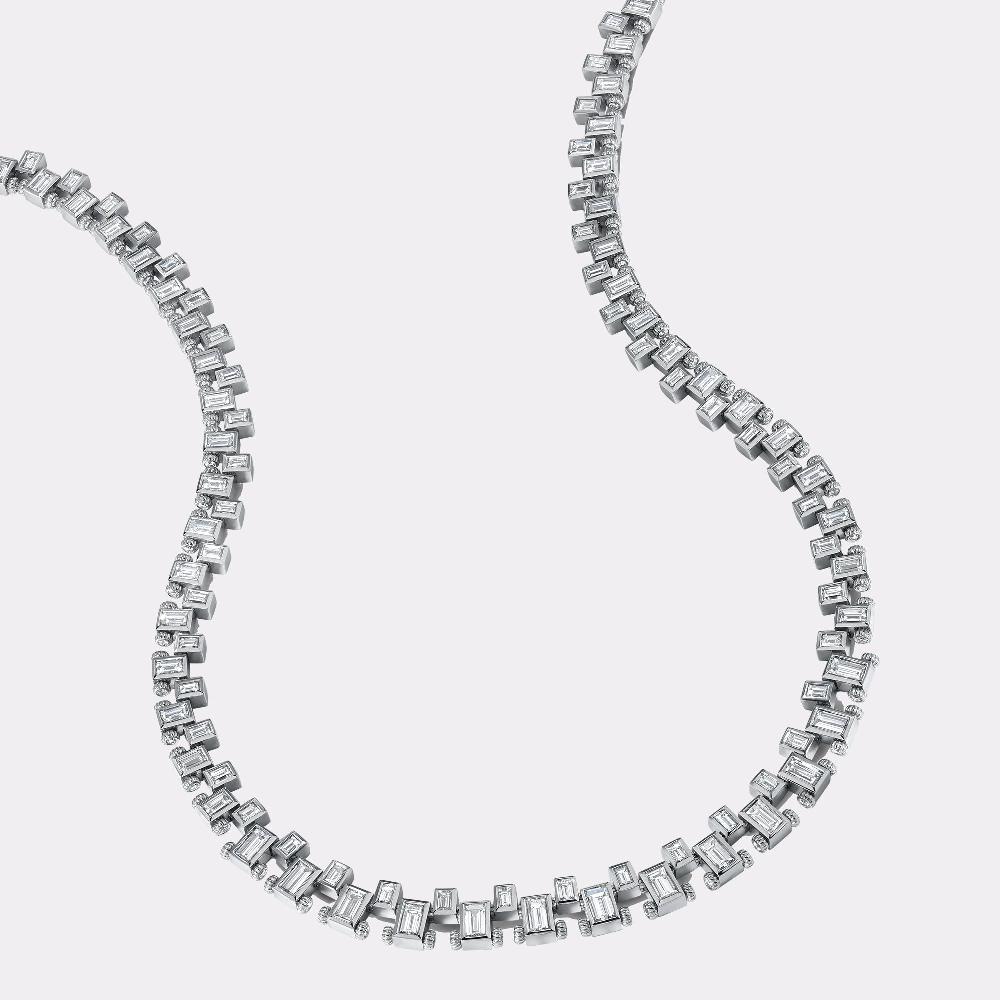 retrouvai Platinum and Diamond Magna Collar