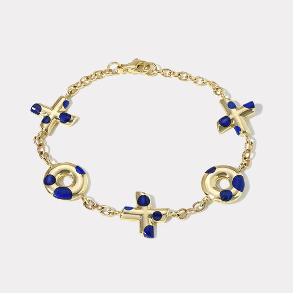 Retrouvai Polka Dot XO Bracelet - Lapis