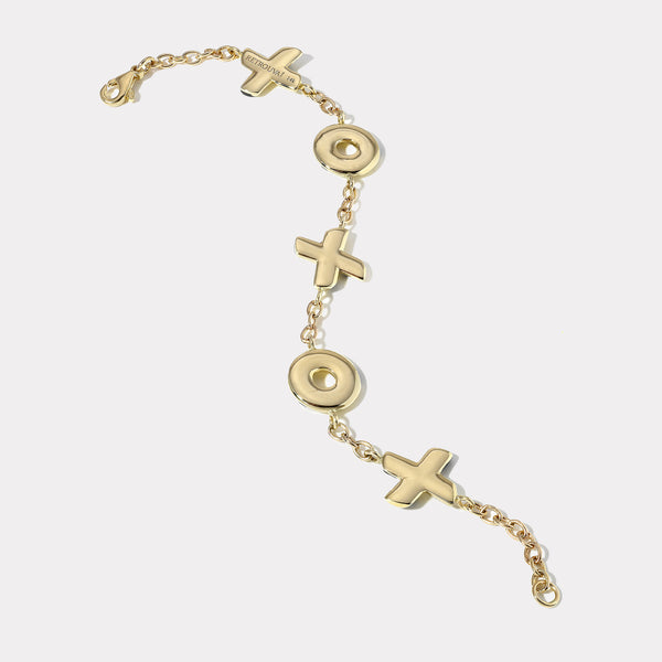 Retrouvai Polka Dot XO Bracelet - Onyx