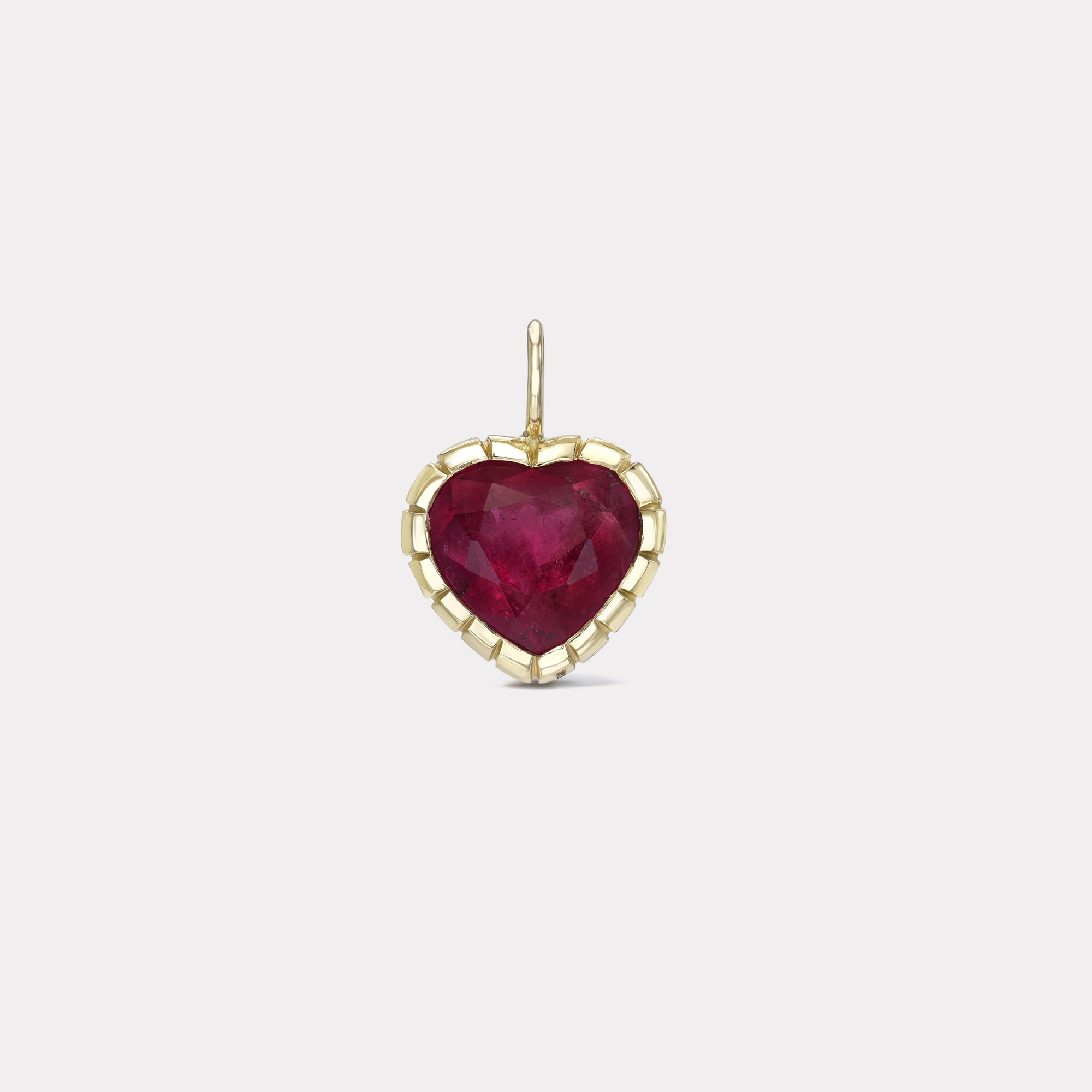 retrouvai Rubellite Heirloom Bezel Charm
