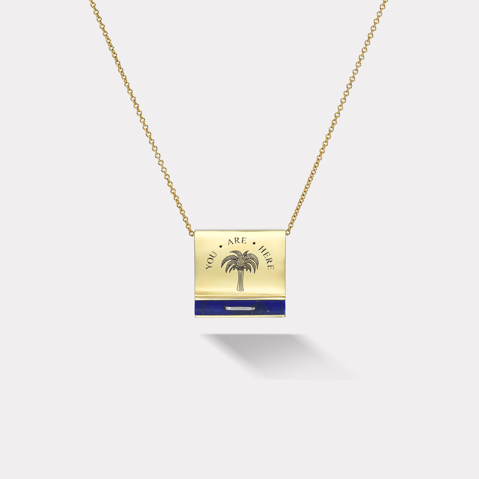 retrouvai Signature Matchbook Pendant- Lapis