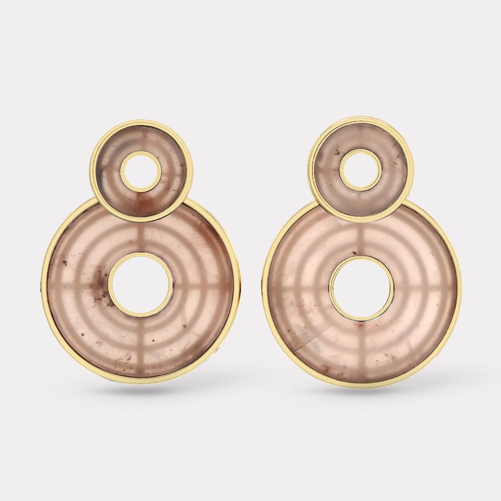 retrouvai Swivel Earrings - Guava Quartz