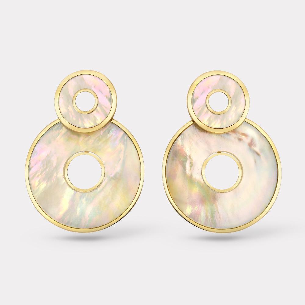 retrouvai Swivel Earrings - Mother of Pearl