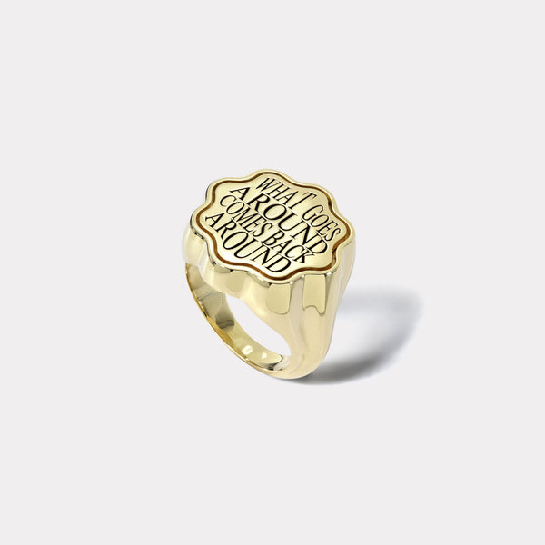Retrouvai Talisman Karma Signet Ring