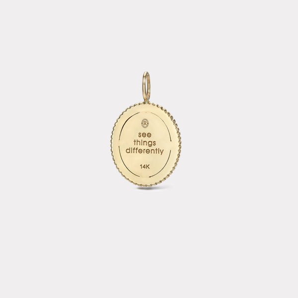 Retrouvai Twisted Gold Frame Owl Charm