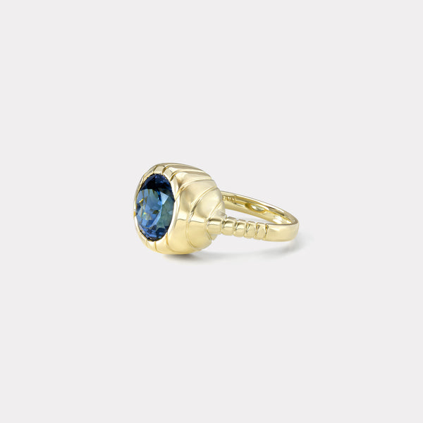 Retrouvai Unheated Tanzanite Heirloom Bezel Ring