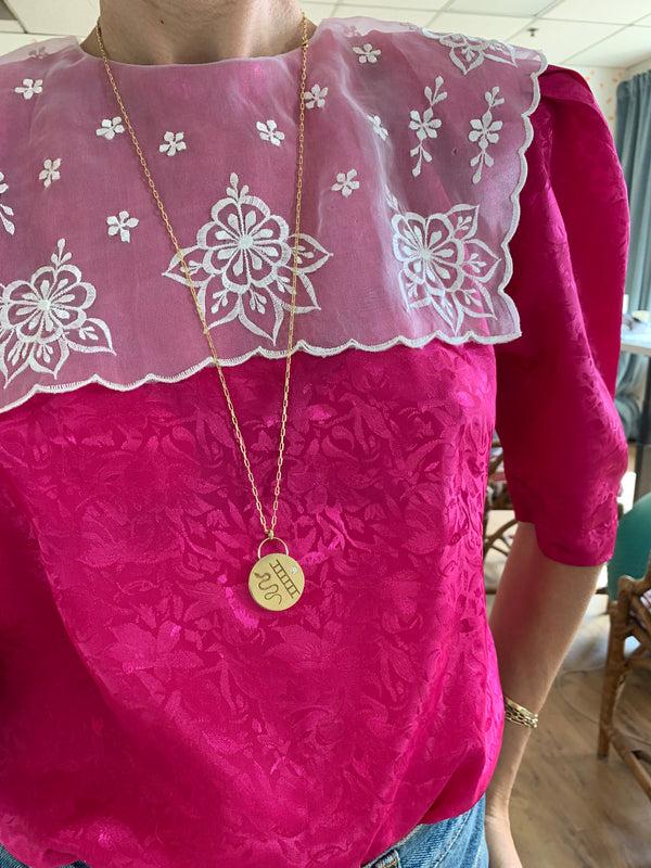 Retrouvai Vitality Padlock On 30" Link Chain