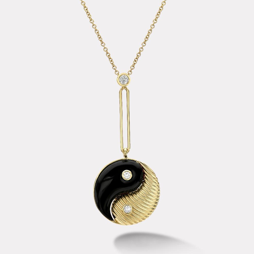 retrouvai Yin Yang Pendant - Onyx