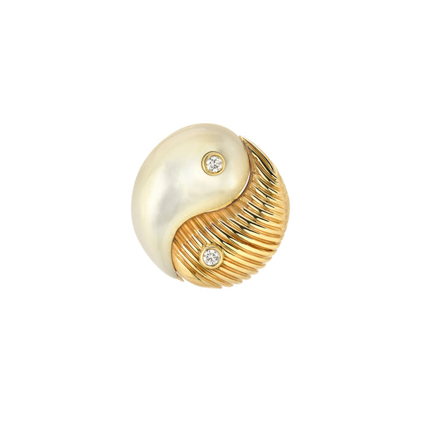 Retrouvai Yin Yang Ring - Mother Of Pearl