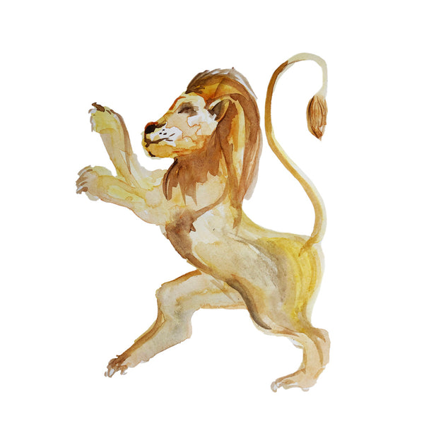 Retrouvai Small Lion Padlock Intaglio - Double Layer Carnelian & Agate