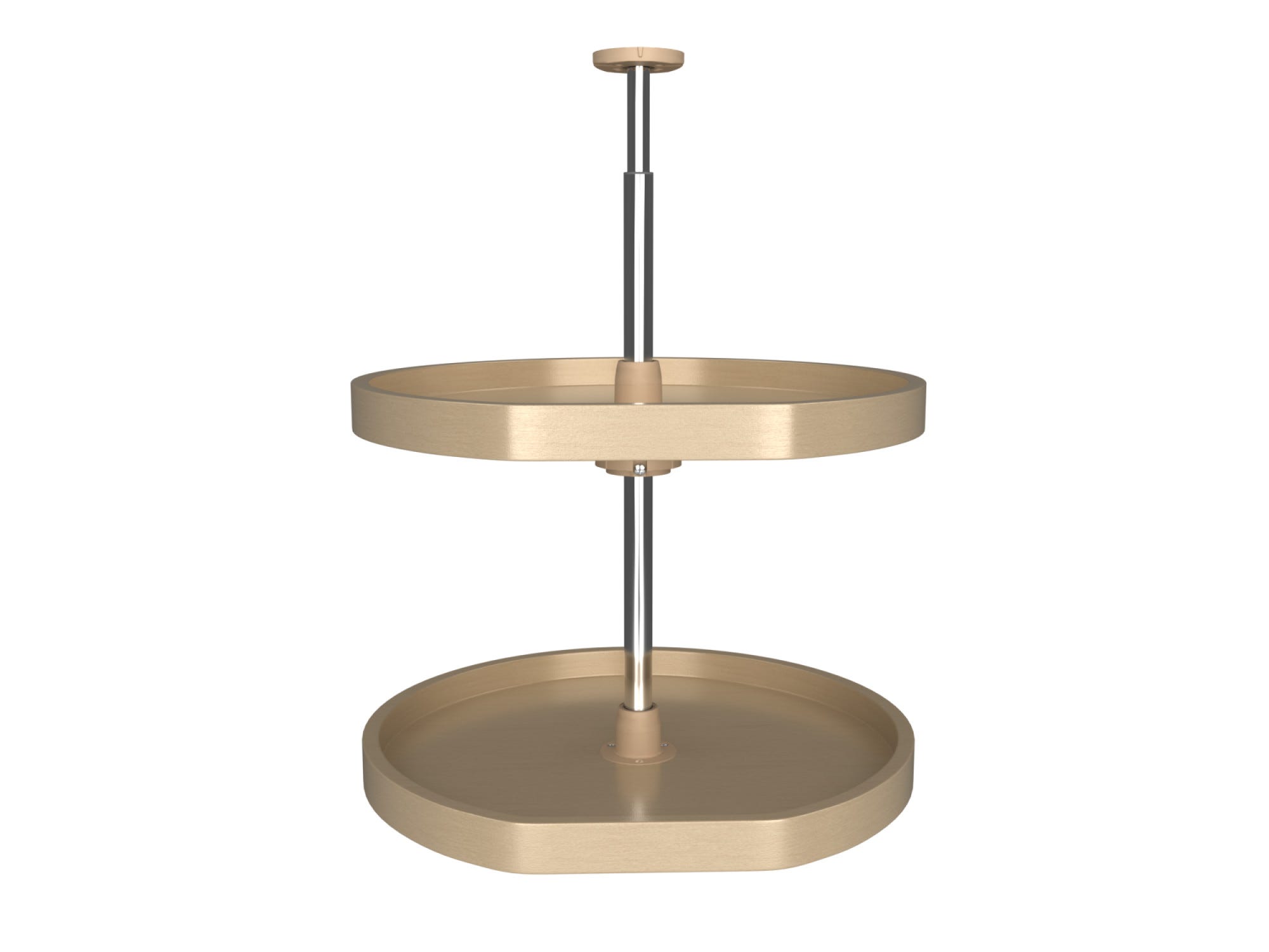 rev a shelf (2) Shelf Banded Wood D-Shape Wall Lazy Susan