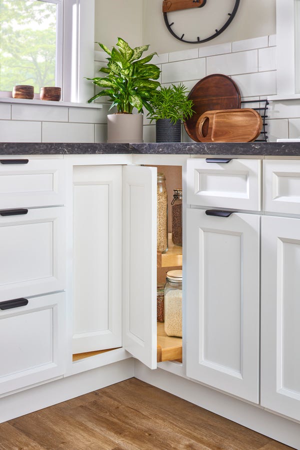 Rev A Shelf (2) Shelf Wood Classic Pie Cut Shape Lazy Susan (Wall)