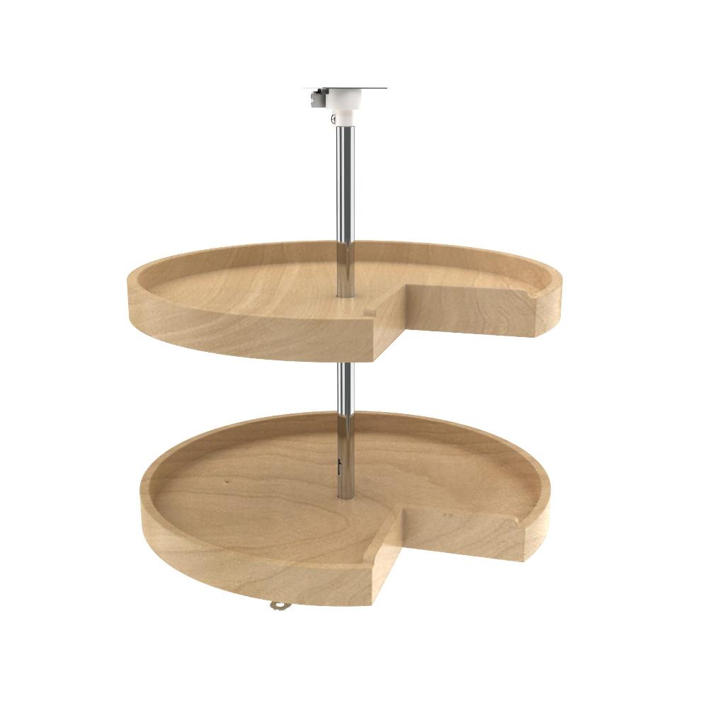 rev a shelf (2) Shelf Wood Classic Pie Cut Shape Lazy Susan (Wall)
