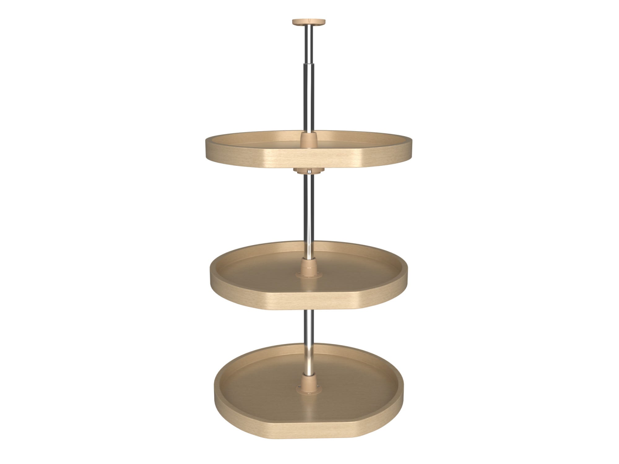 rev a shelf (3) Shelf Banded Wood D-Shape Wall Lazy Susan