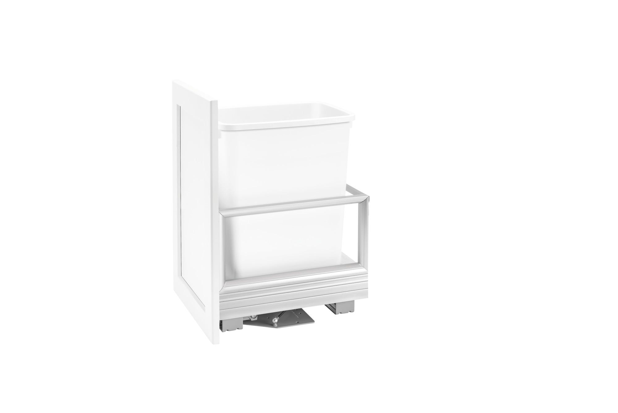 rev a shelf Aluminum Bottom Mount Vanity Waste Container w/Rev-A-Motion