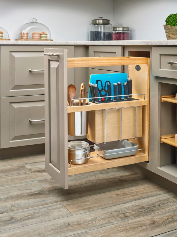 Rev A Shelf Bottom And Side Mount Knife Block Organizer
