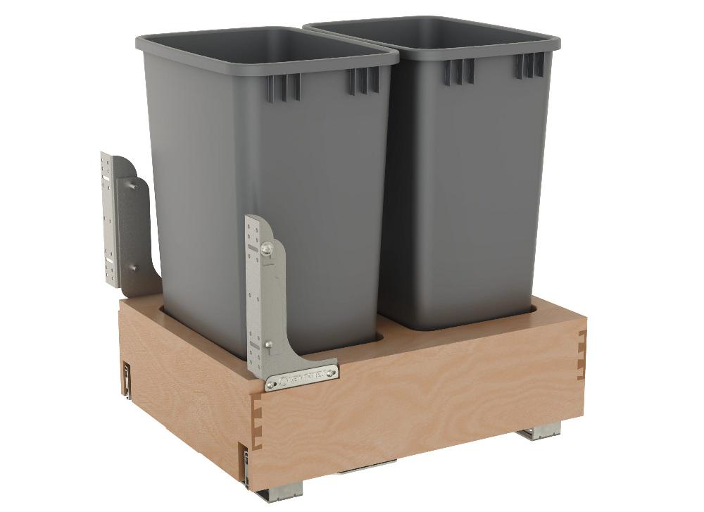 rev a shelf Maple Bottom Mount Waste Container w/Rev-A-Motion
