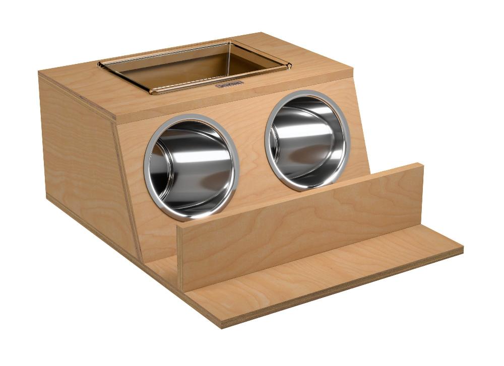 rev a shelf Maple Vanity Drawer Insert w/ Stainless Steel Bins for Vanity Base Cabinet Drawers