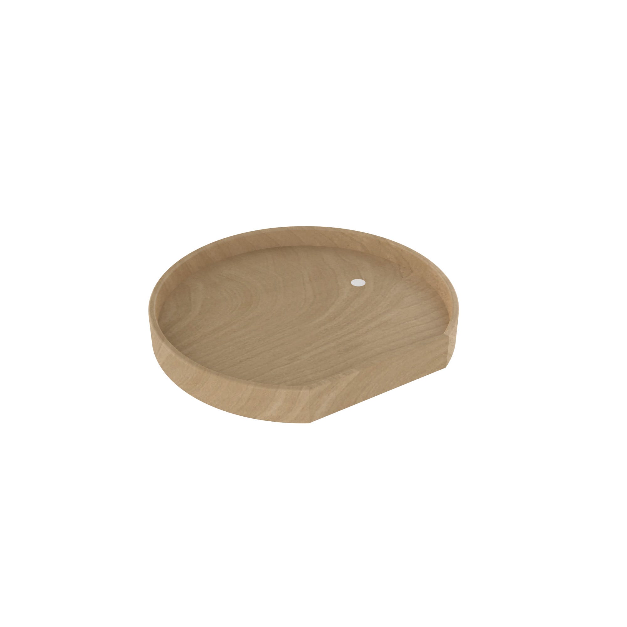 rev a shelf Natural Wood D-Shape Lazy Susan for Wall Cabinets