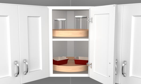 Rev A Shelf Natural Wood Full Circle Lazy Susan For Wall Cabinets