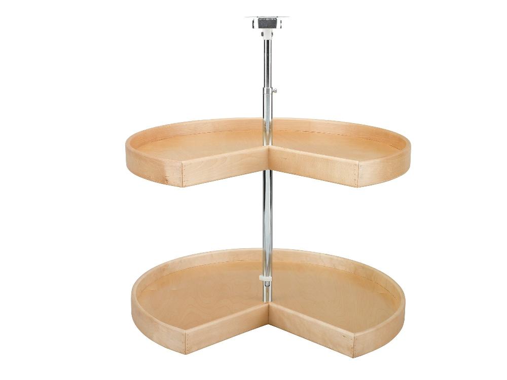 rev a shelf Natural Wood Pie Cut 2-Shelf Lazy Susan