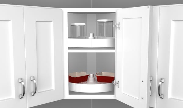 Rev A Shelf Polymer Full Circle Single Shelf Lazy Daisy For Wall Cabinets