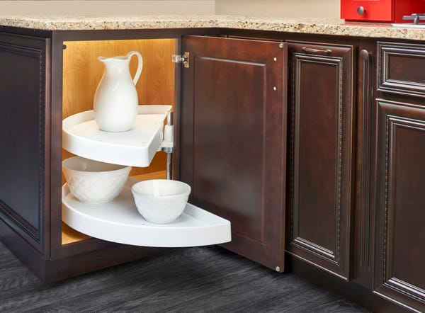 Rev A Shelf Polymer Half Moon Organizer For Blind Corner Cabinets